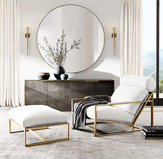 round mirrors for living room